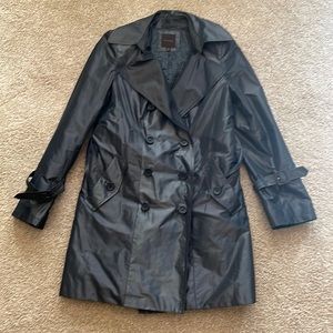 Dark gray trench coat